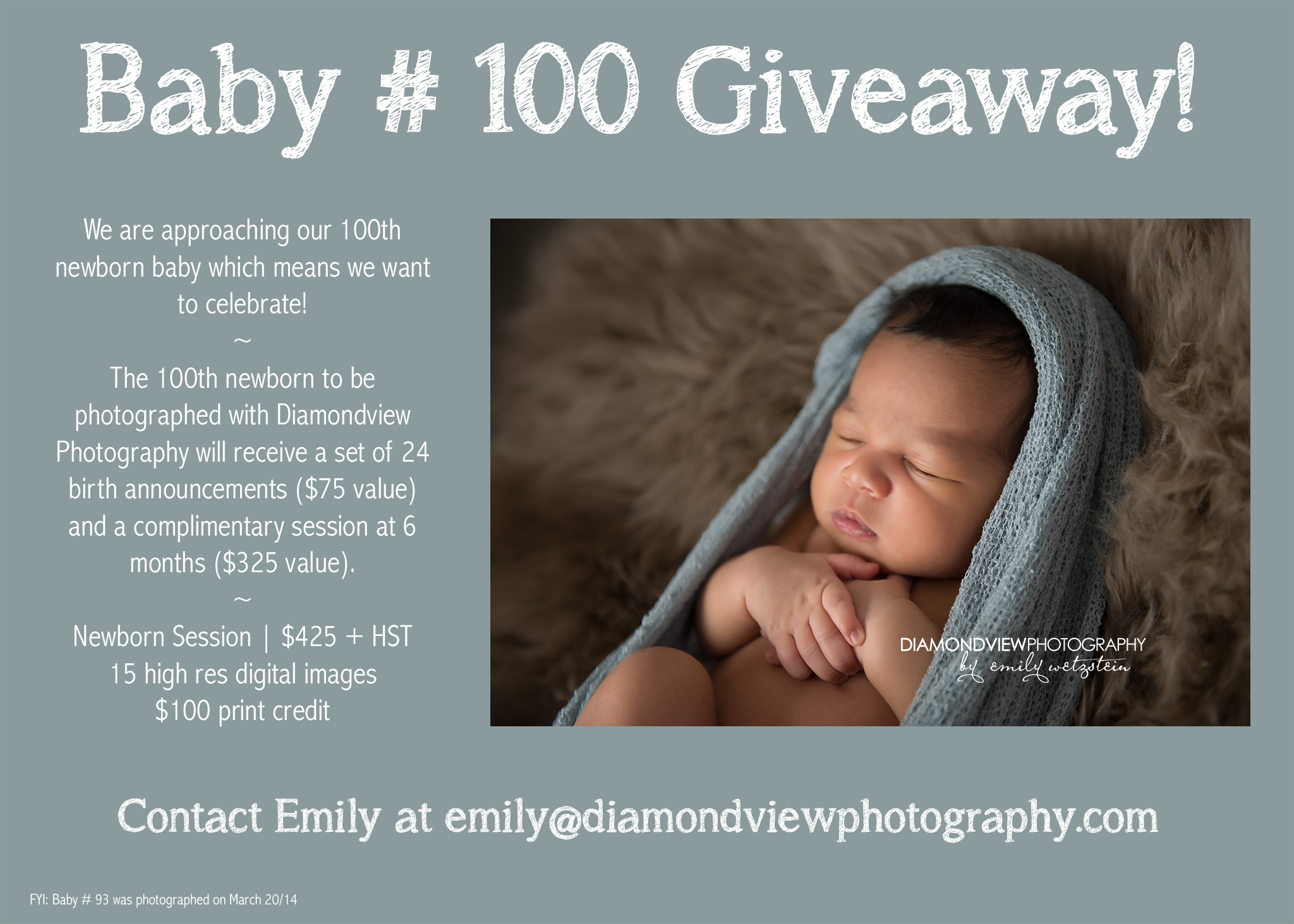 Ottawa Newborn Photographer | Baby 100 Giveaway