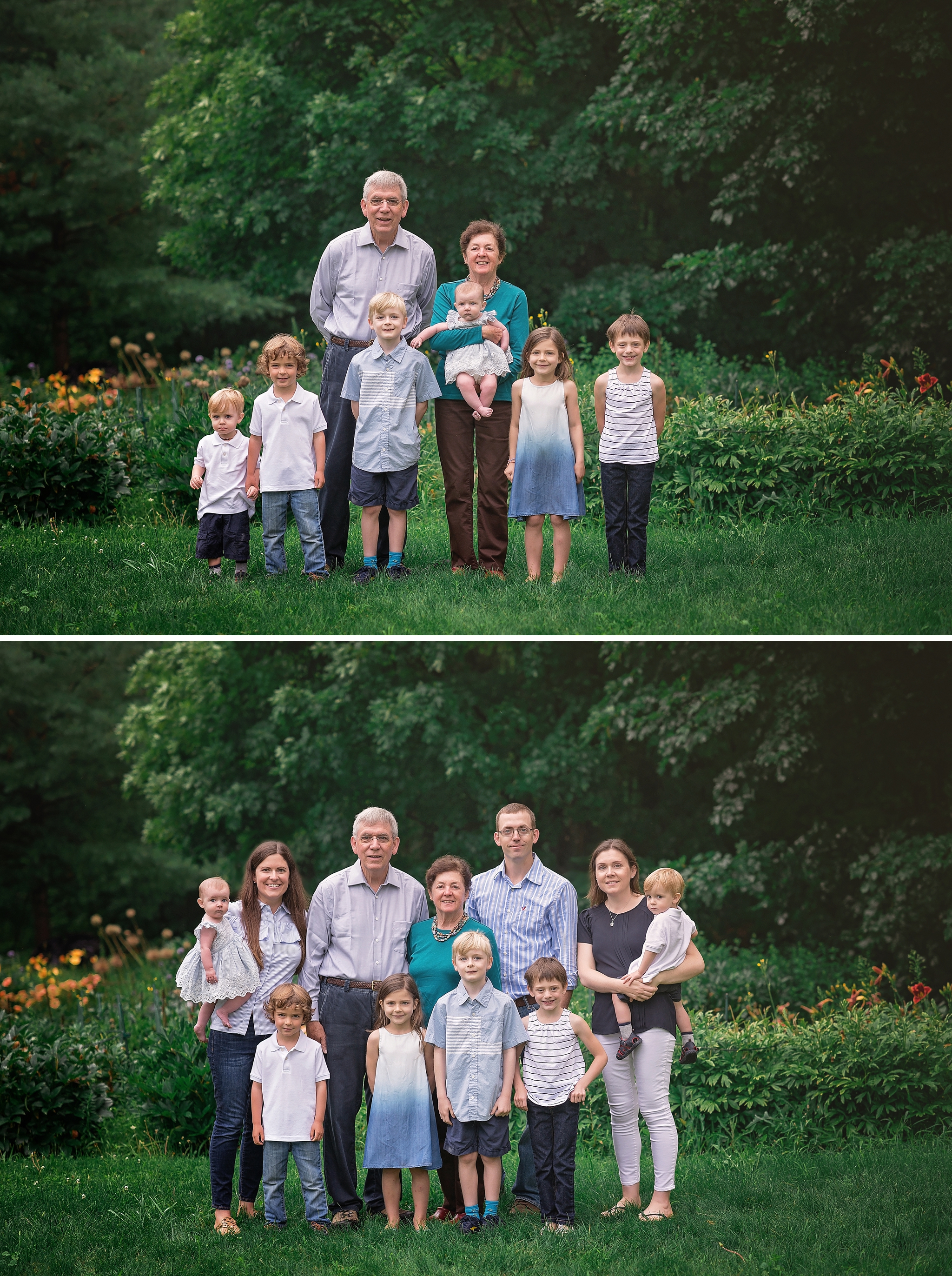 ottawa family photographer, kinburn family photographer, extended family session, grandparents, grandchildren, cousins, child photography